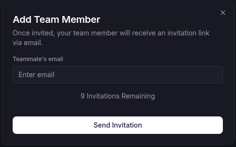 Invite Team Member Form
