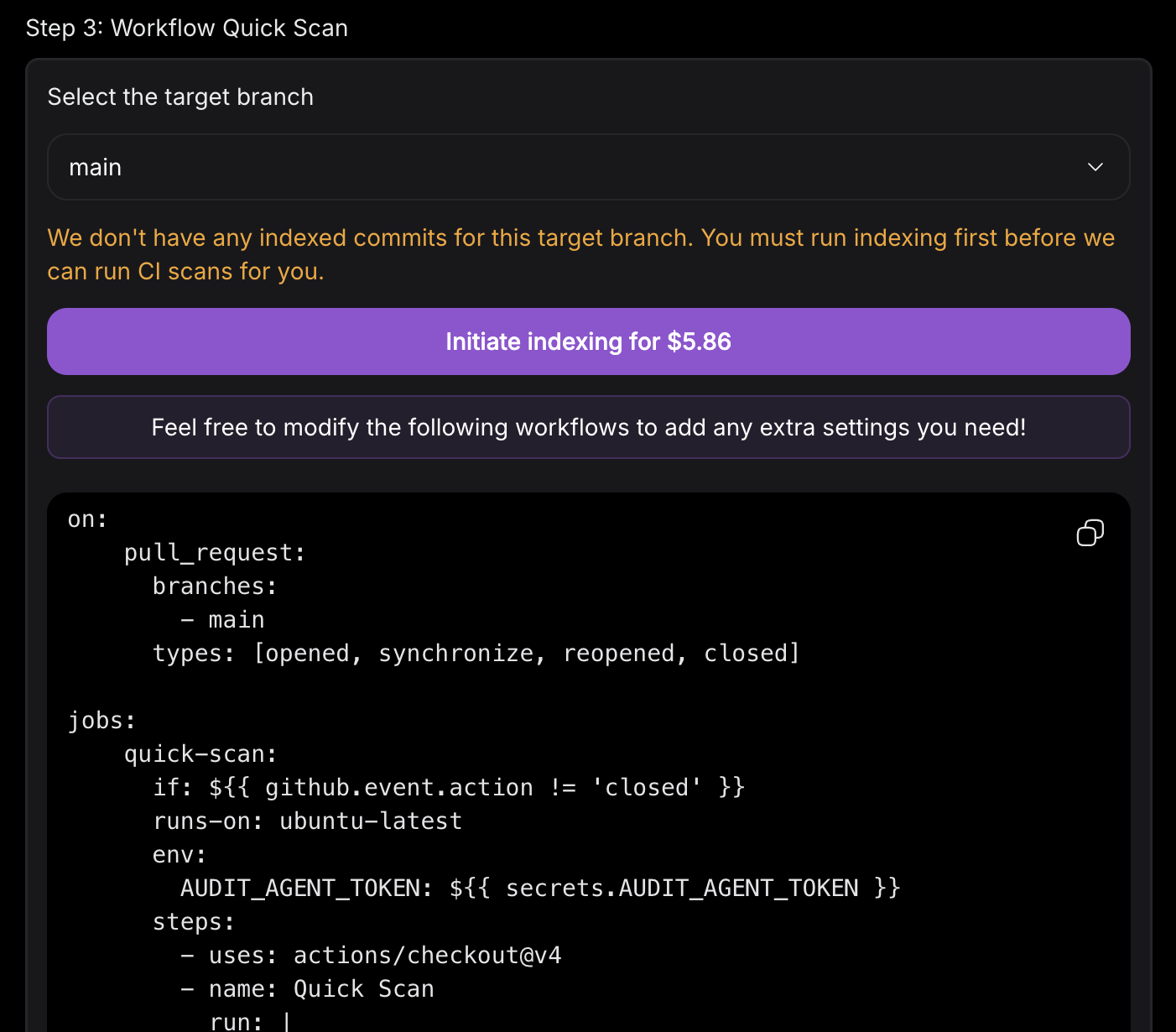 Workflow Configuration