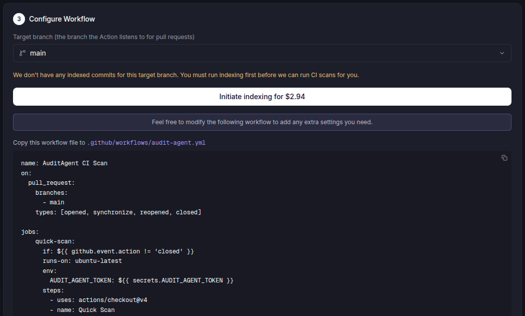Workflow Configuration