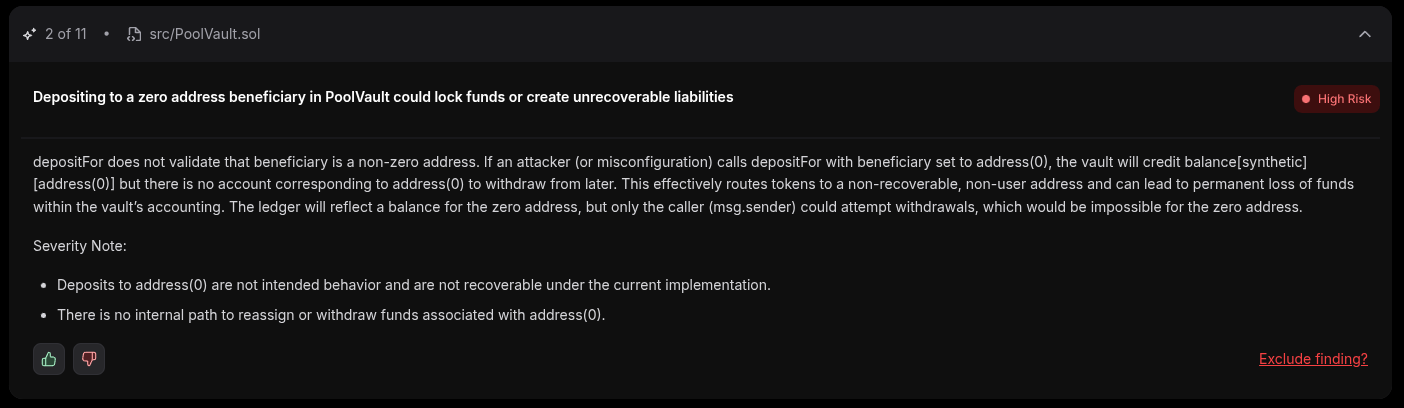 Exclude Finding Link