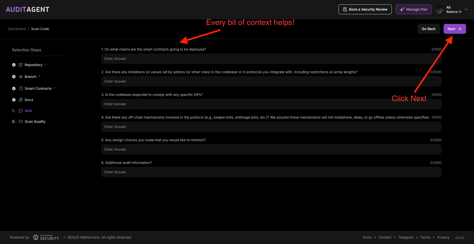 Additional questions