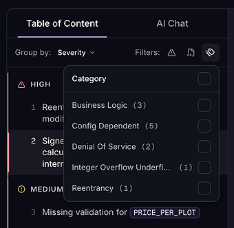 Category Filters