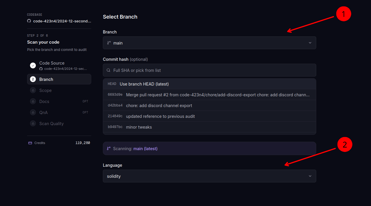 Select Branch