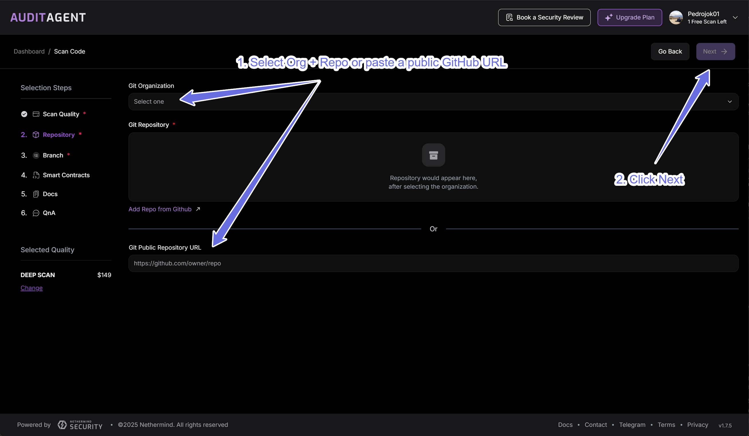 Select Repository
