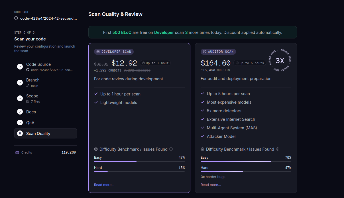 Select Scan Quality